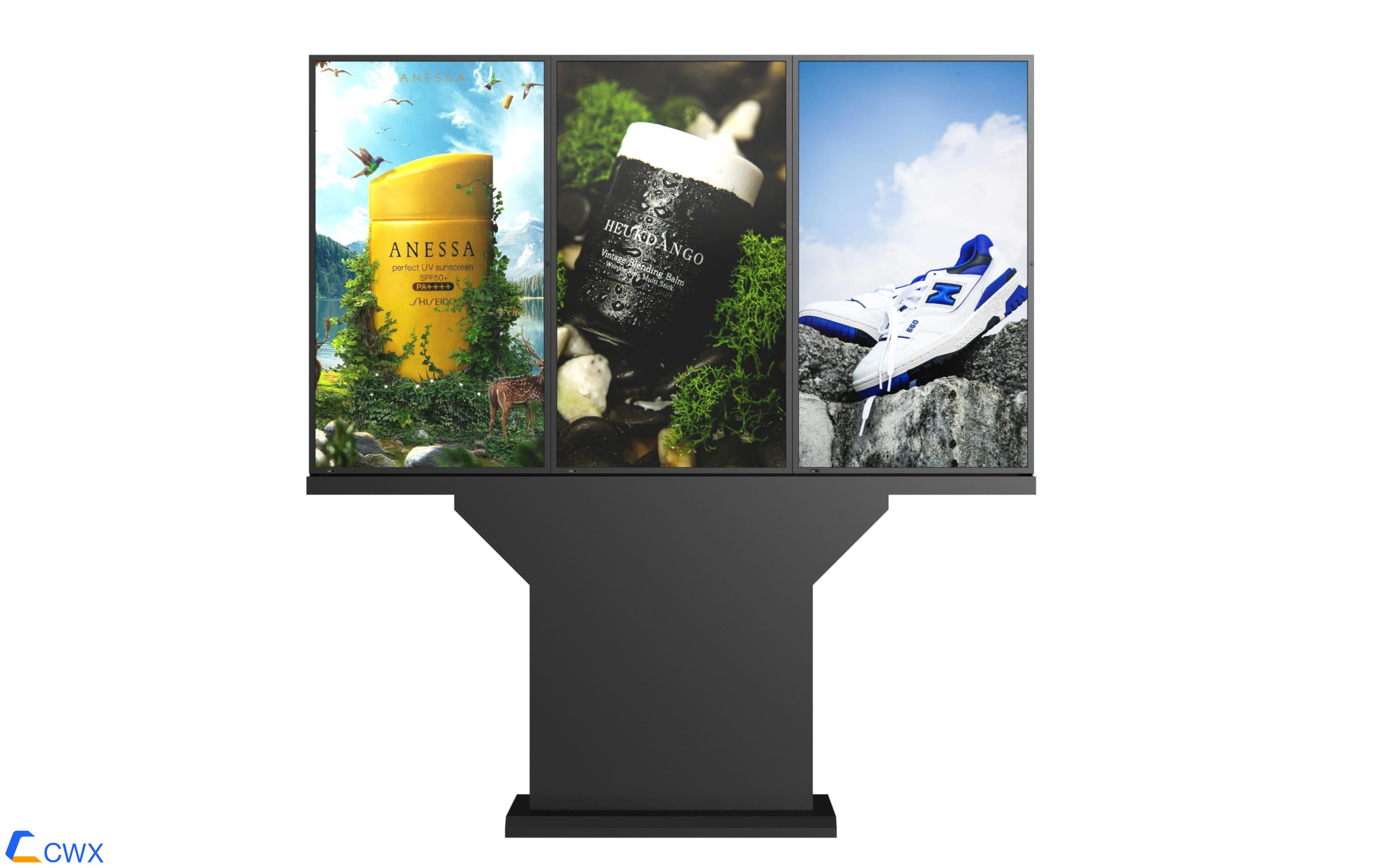 49′ 3-screen outdoor display advertising machine